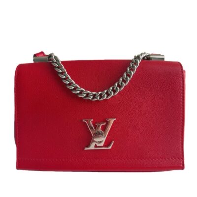 LOUIS VUITTON  Calfskin Lockme II Chain Bag BB Rubis