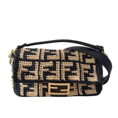 Fendi Baguette NM Bag Zucca Raffia Medium