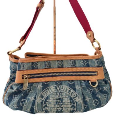 LOUIS VUITTON Denim Raye Porte Epaule MM