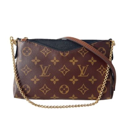 LOUIS VUITTON Monogram Pallas Clutch Black
