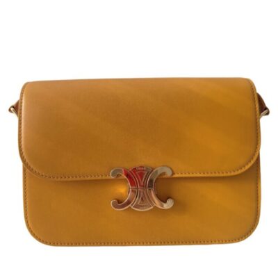 CELINE Natural Calfskin Medium Triomphe