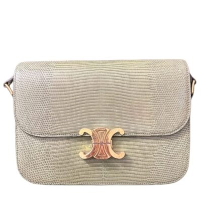 Celine Medium Lizard Triomphe Bag