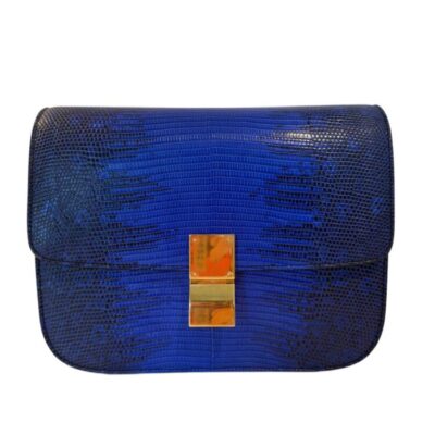 CELINE Lizard Medium Classic Box Flap Bag