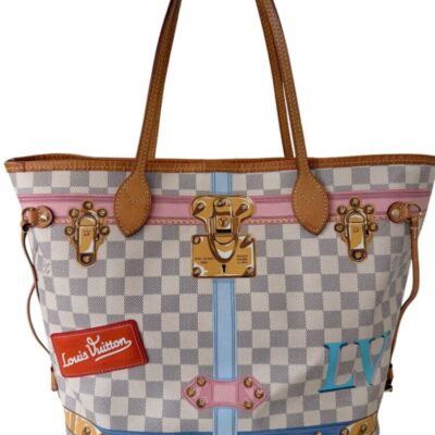 LOUIS VUITTON Damier Azur Summer Trunks Neo Neverfull MM