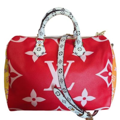 LOUIS VUITTON Monogram Giant Speedy Bandouliere 30 Rouge