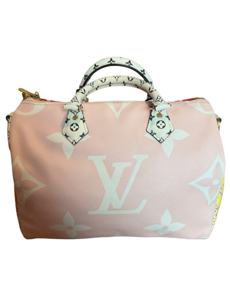 LOUIS VUITTON Monogram Giant Speedy Bandouliere 30 Rouge - Image 4