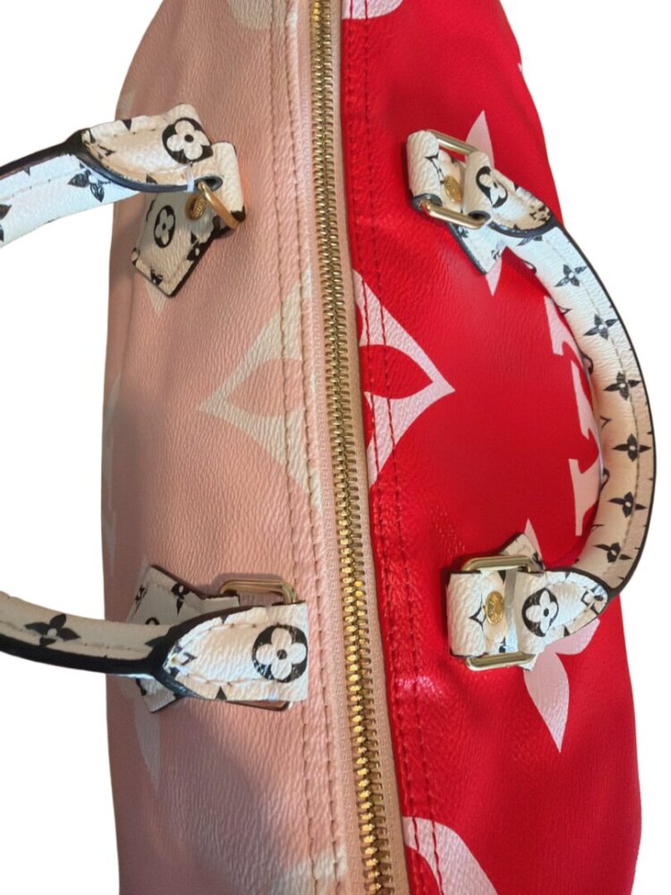 LOUIS VUITTON Monogram Giant Speedy Bandouliere 30 Rouge - Image 7