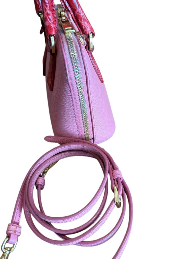 Prada Enameled Metal Triangle Promenade Mini - Image 3