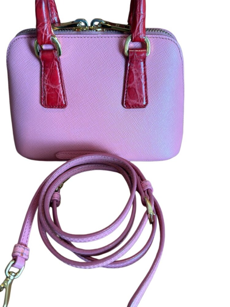 Prada Enameled Metal Triangle Promenade Mini - Image 2