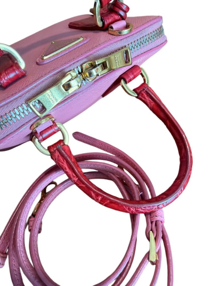 Prada Enameled Metal Triangle Promenade Mini - Image 4