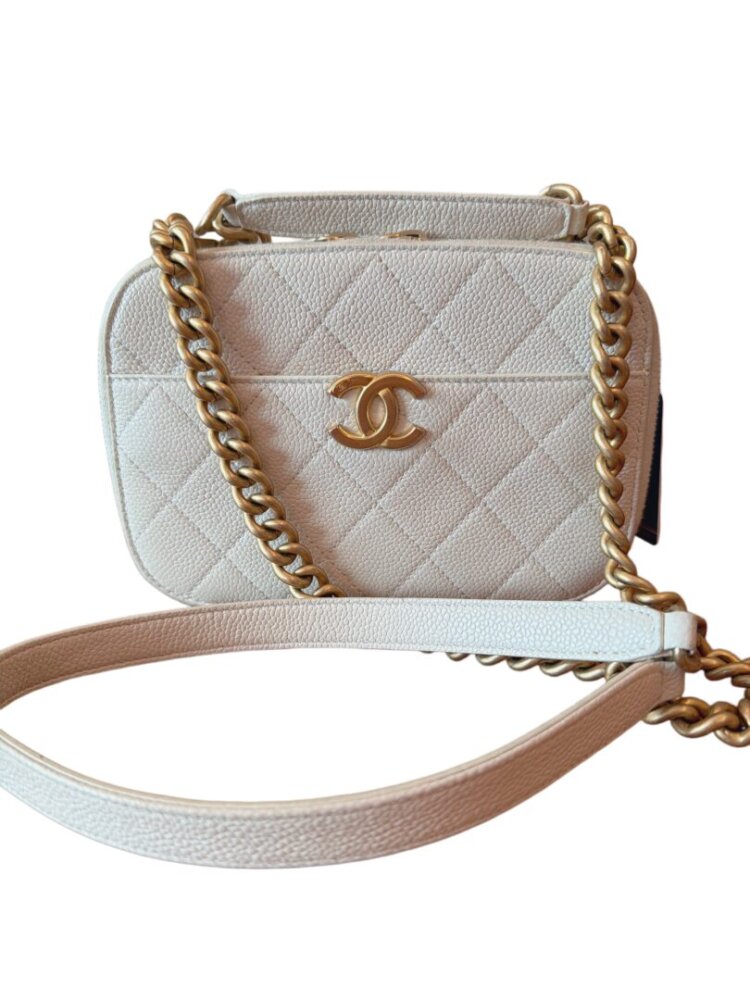 Chanel Black Caviar Camera Bag with gold hardware - Image 2