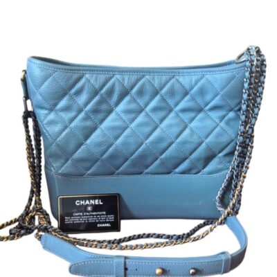 Chanel Gabrielle Hobo Quilted Goatskin and Patent Medium