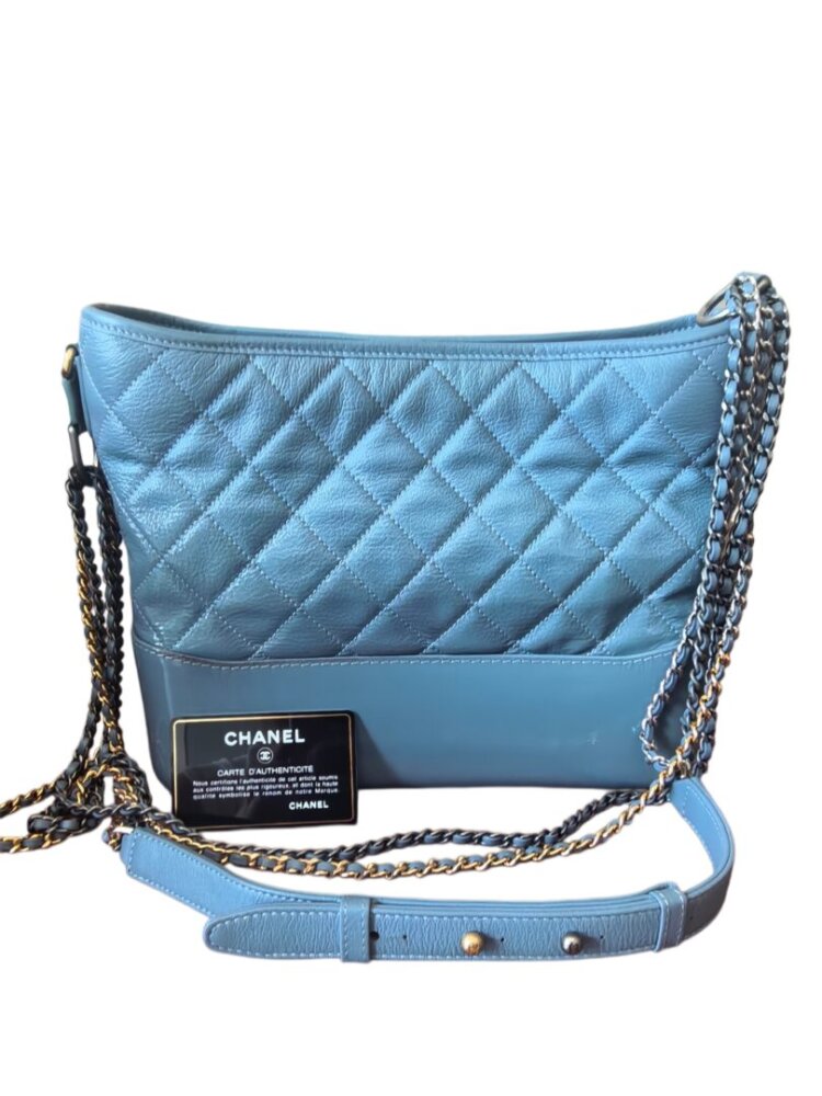 Chanel Gabrielle Hobo Quilted Goatskin and Patent Medium