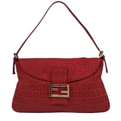 Fendi Zucchino FF Monogram Double Flap Baguette