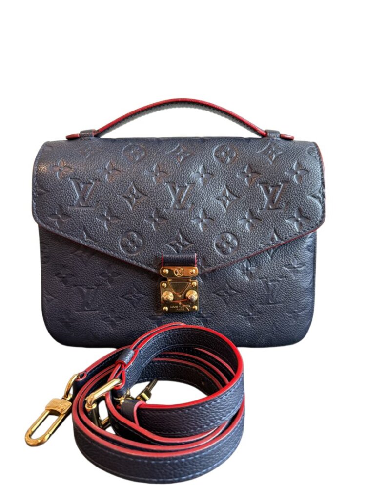 LOUIS VUITTON Empreinte Pochette Metis Marine Rouge