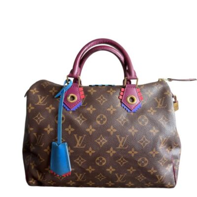 LOUIS VUITTON Monogram Totem Speedy 30 Magenta
