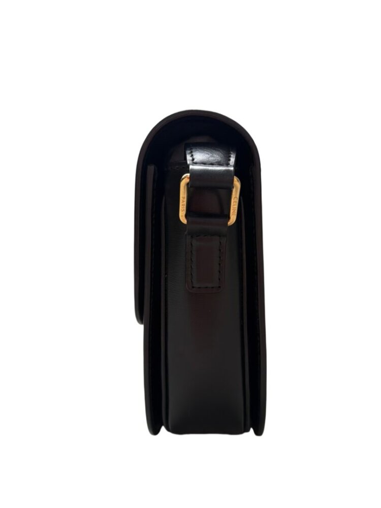 CELINE Shiny Calfskin Medium Triomphe Black - Image 3