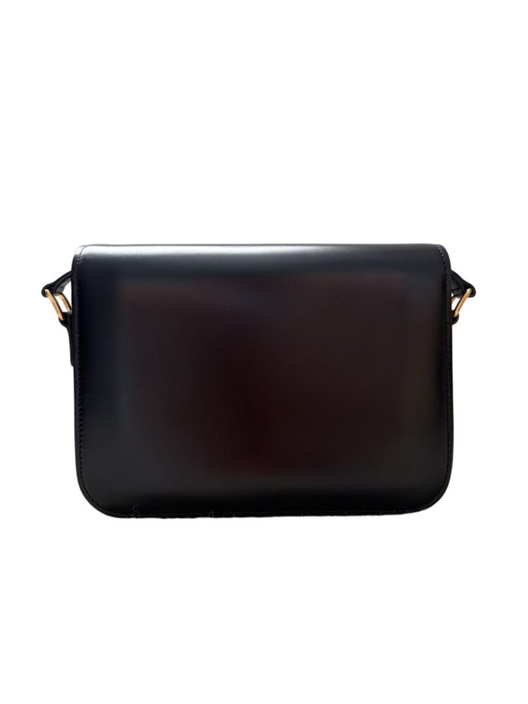 CELINE Shiny Calfskin Medium Triomphe Black - Image 2