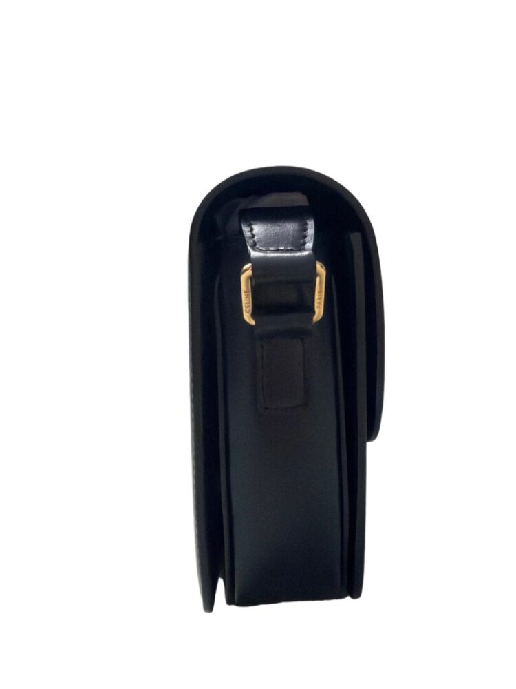 CELINE Shiny Calfskin Medium Triomphe Black - Image 4