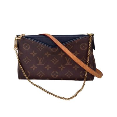 LOUIS VUITTON Monogram Pallas Clutch Black