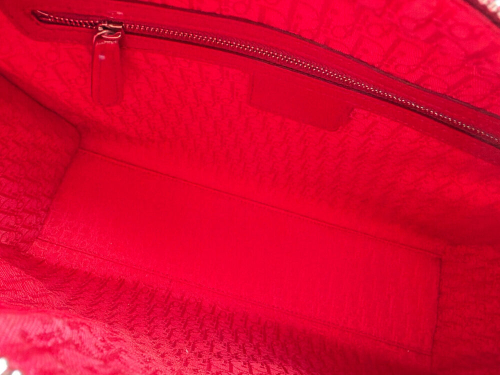 CHRISTIAN DIOR Patent Cannage Large Lady Dior Red - Image 7