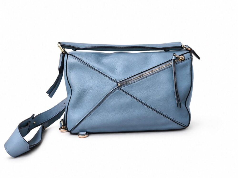 LOEWE Calfskin Small Puzzle Bag Stone Blue - Image 2
