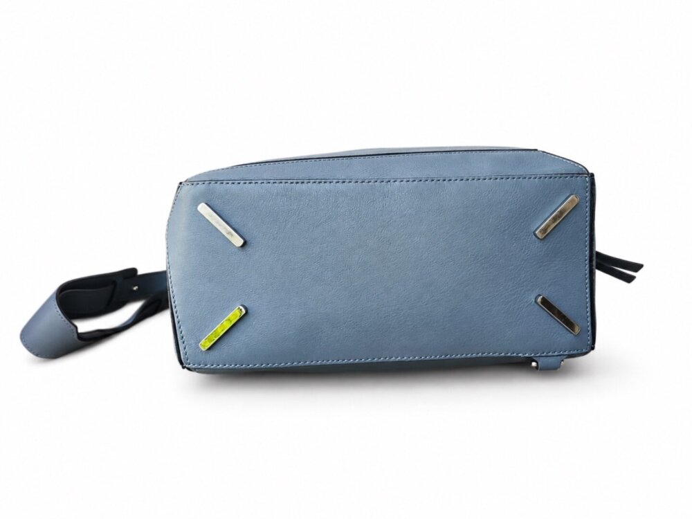 LOEWE Calfskin Small Puzzle Bag Stone Blue - Image 4