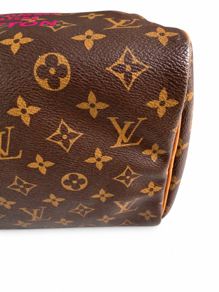 Louis Vuitton 2015 Summer Limited Edition Monogram V Line Speedy 30 - Image 4