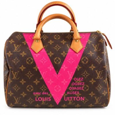 Louis Vuitton 2015 Summer Limited Edition Monogram V Line Speedy 30