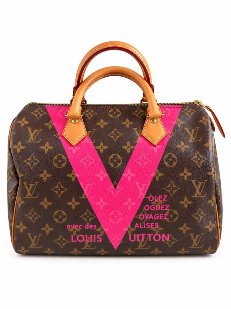 Louis Vuitton 2015 Summer Limited Edition Monogram V Line Speedy 30
