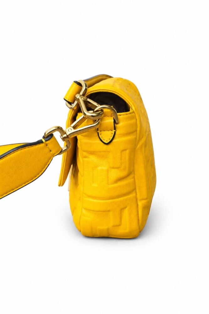 Fendi Nappa FF 1974 Embossed Baguette Mimosa - Image 4