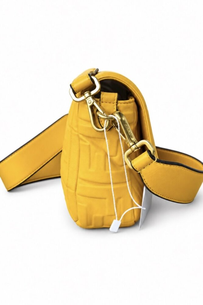 Fendi Nappa FF 1974 Embossed Baguette Mimosa - Image 6