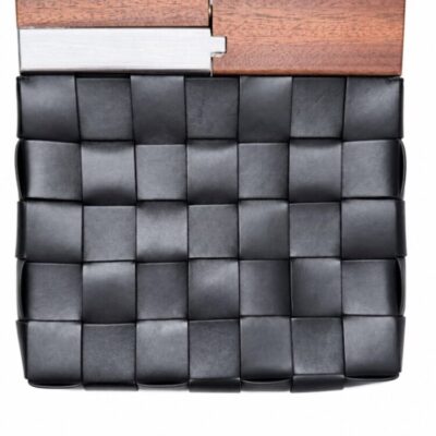 Bottega Veneta Nappa Intrecciato The Snap Clutch Black