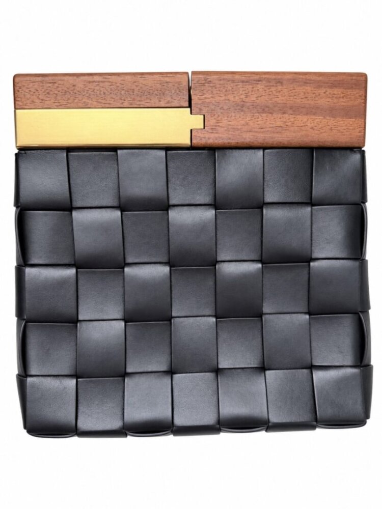 Bottega Veneta Nappa Intrecciato The Snap Clutch Black - Image 2