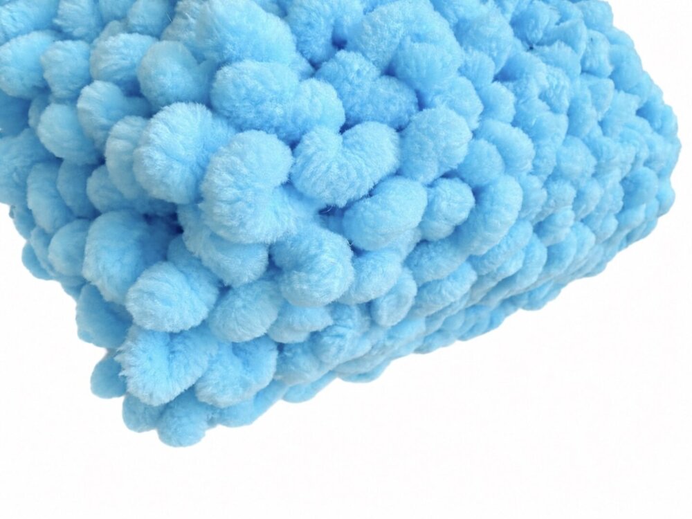 Bottega Veneta Pouch Small Chenille / Lamb Light Blue - Image 2