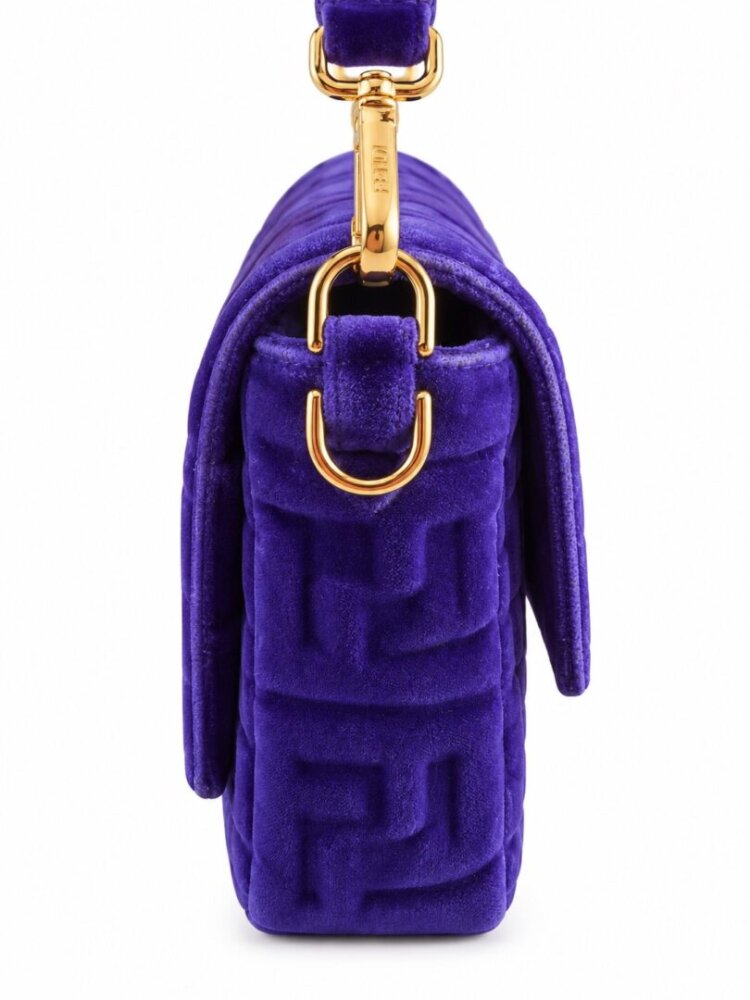 Fendi Velvet FF Embossed Baguette Viola Plus - Image 5