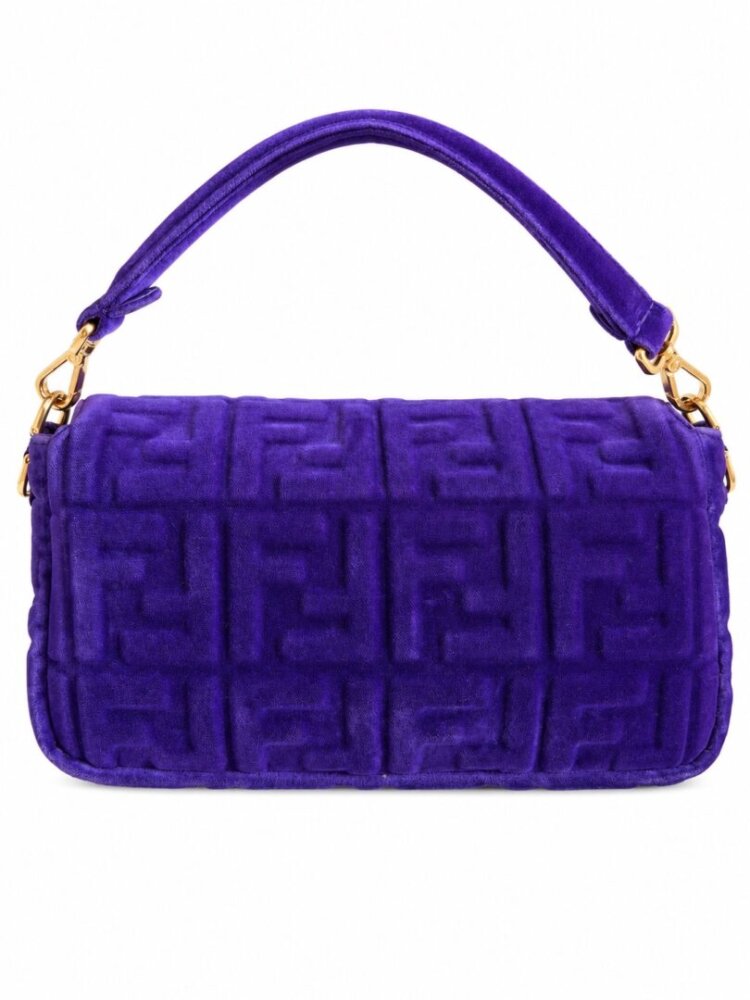 Fendi Velvet FF Embossed Baguette Viola Plus - Image 6