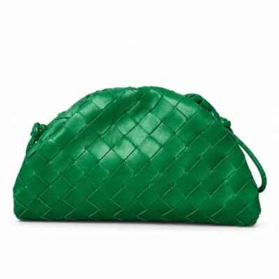 Bottega Veneta Nappa Intrecciato The Mini Pouch Racing Green