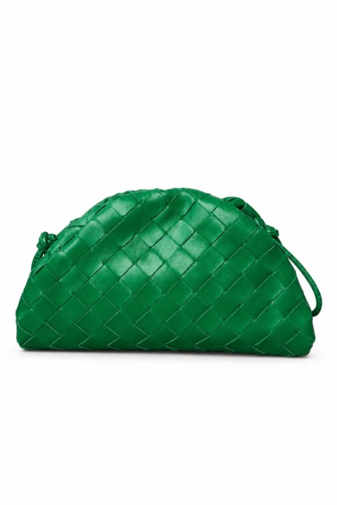Bottega Veneta Nappa Intrecciato The Mini Pouch Racing Green