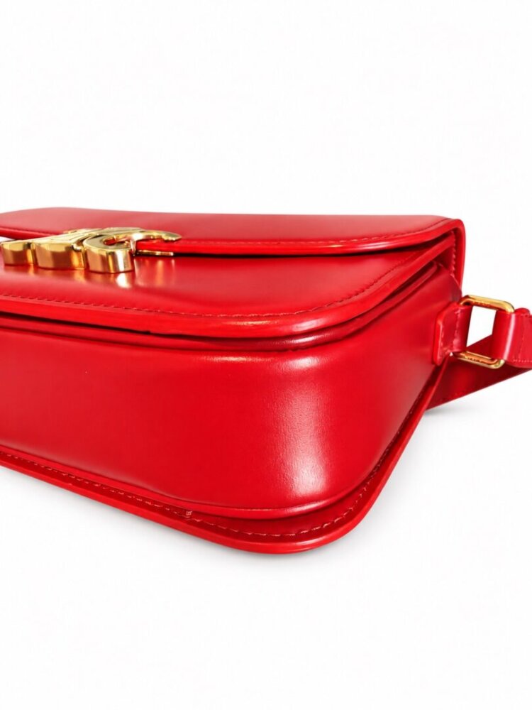 Celine Shiny Calfskin Teen Triomphe Red - Image 4