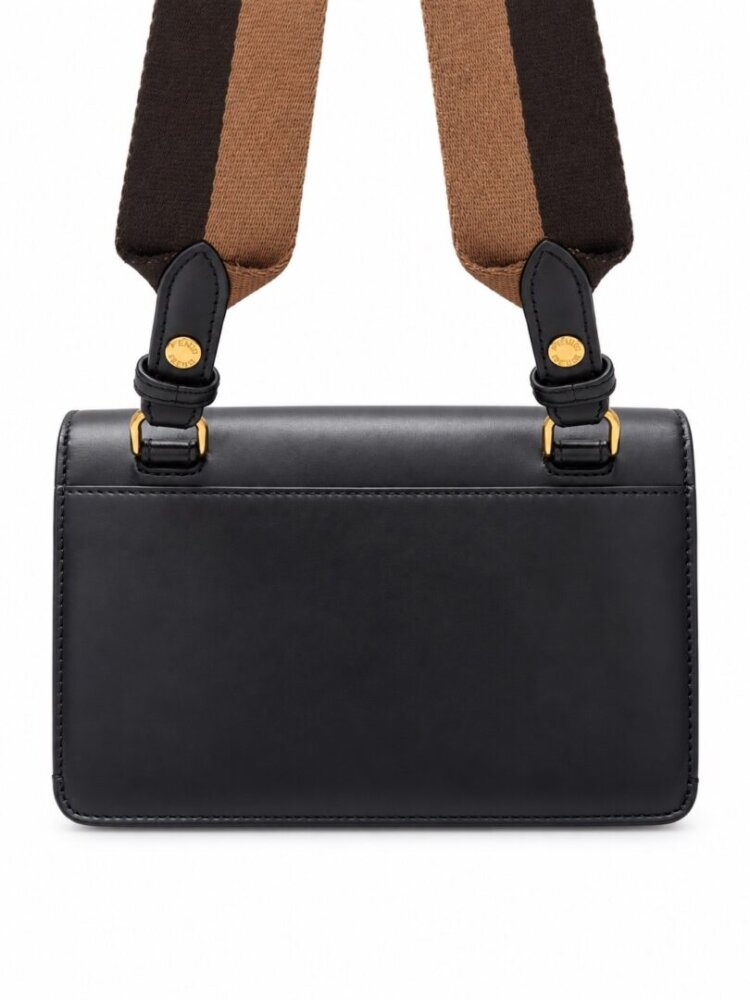 Fendi Vitello King Mini Flat Baguette Black - Image 2