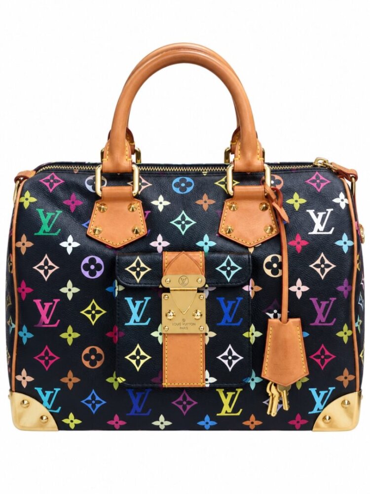 Louis Vuitton Monogram Multicolor Speedy 30 Black