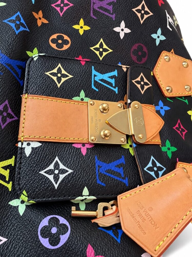 Louis Vuitton Monogram Multicolor Speedy 30 Black - Image 2