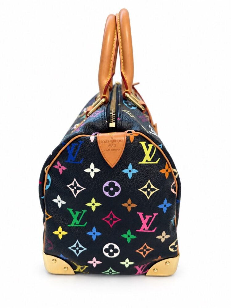 Louis Vuitton Monogram Multicolor Speedy 30 Black - Image 4