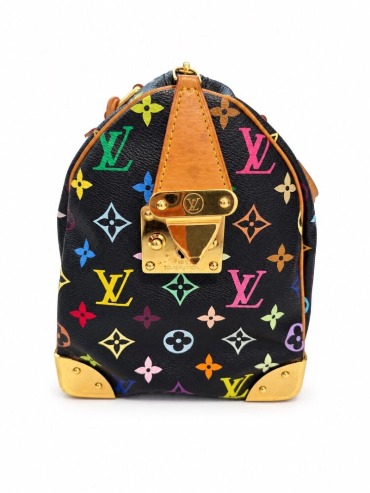 Louis Vuitton Monogram Multicolor Speedy 30 Black - Image 6