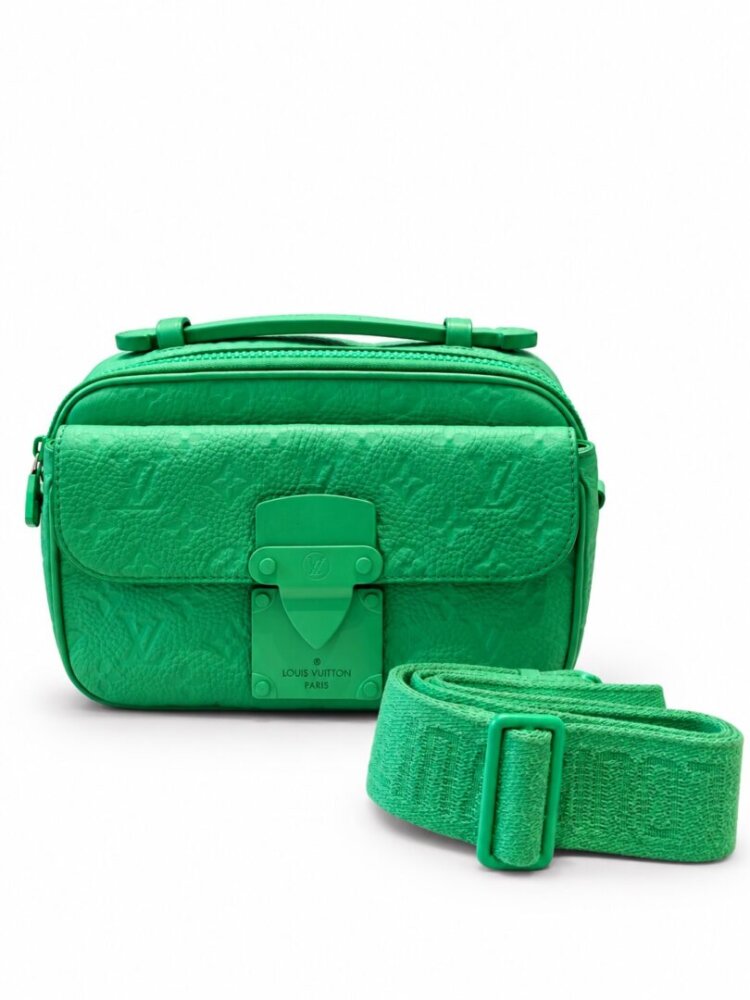 Louis Vuitton S Lock Messenger Monogram Embossed Minty Green