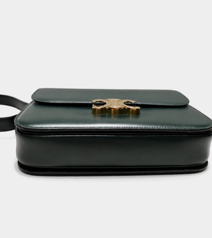Celine Small Triomphe Crossbody Calf Green - Image 2