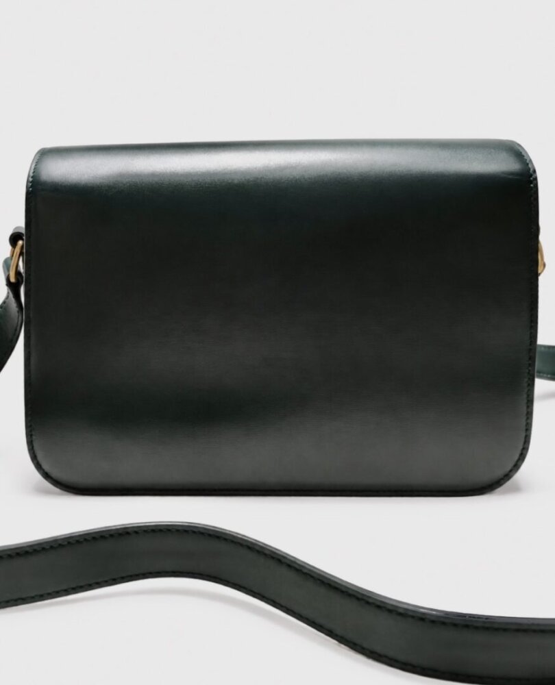 Celine Small Triomphe Crossbody Calf Green - Image 7