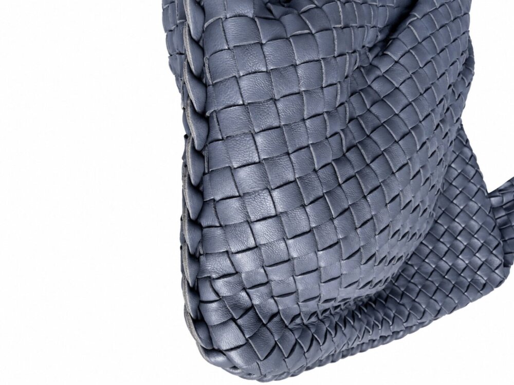 Bottega Veneta Blue Intrecciato Quilted Leather Belly Shoulder Bag - Image 7