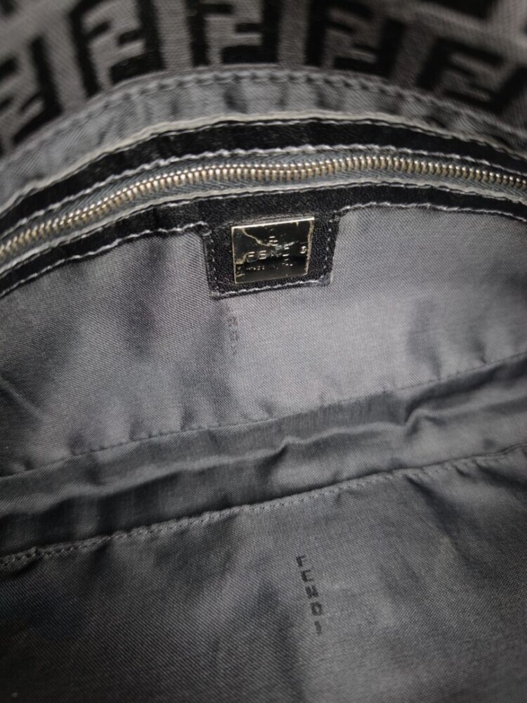 Fendi Zucchino Mini Mama Baguette Black - Image 9
